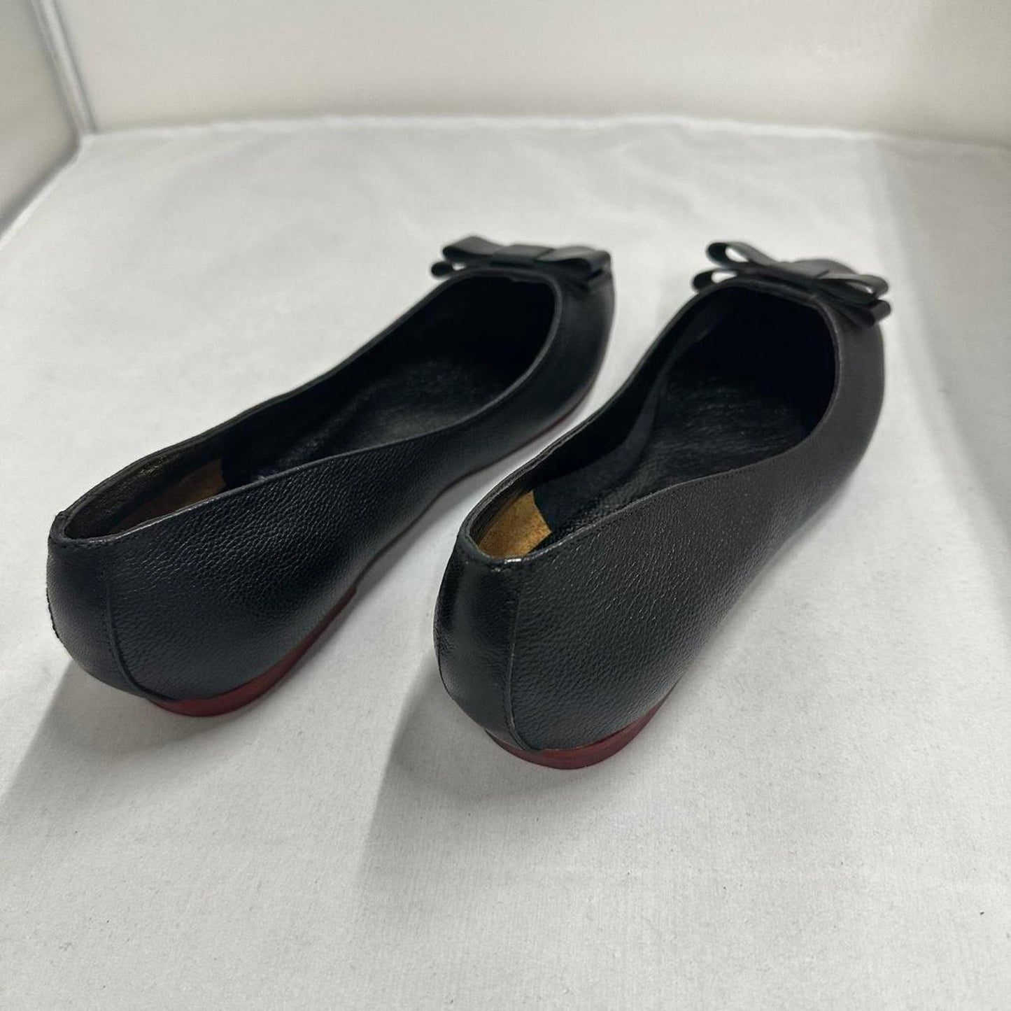Designer Leather Bow Ballet Flats (9)