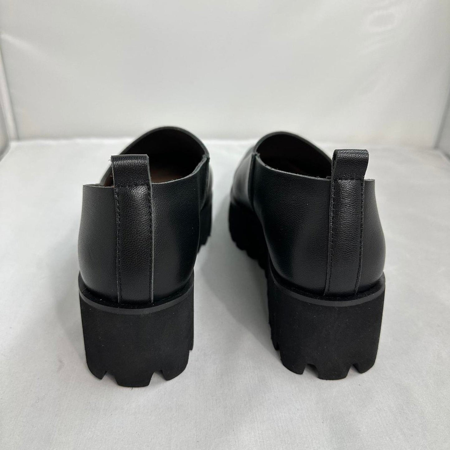 Black Platform Slip-On Loafers (7.5)