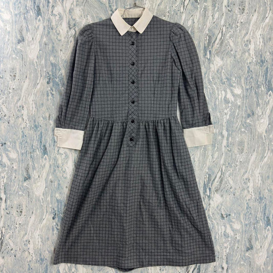 Vintage Preppy Grey Maxidress (M)