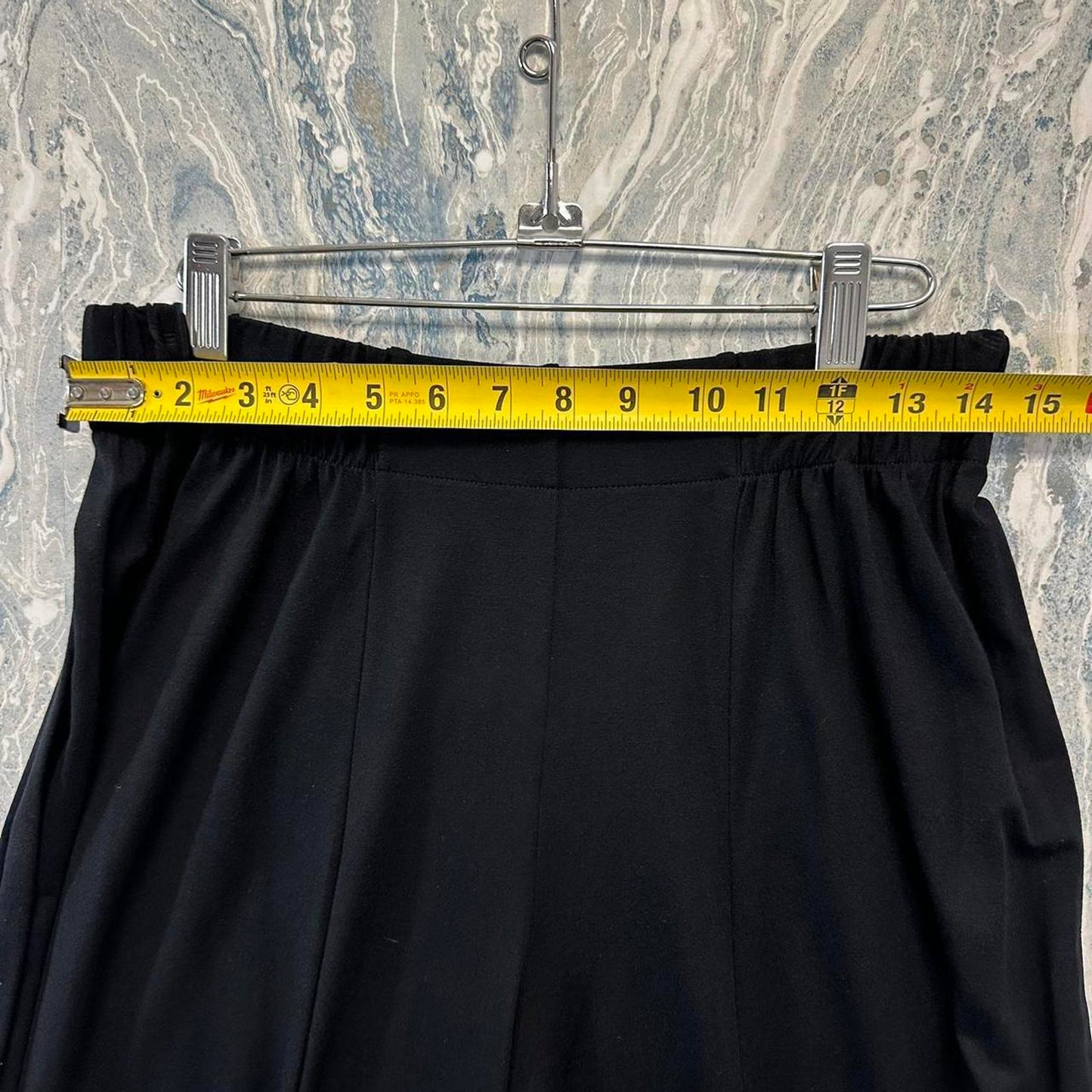 Minimalism black wide leg lounge pants (S)