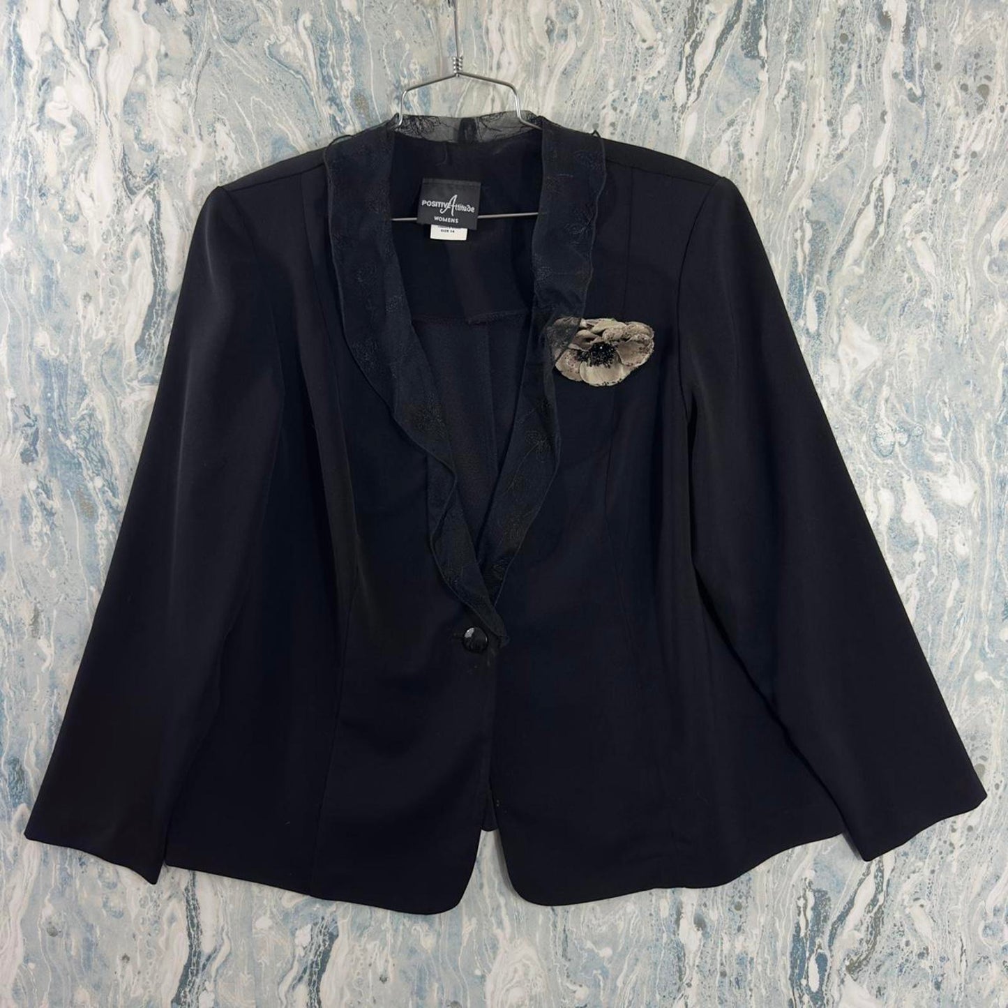 Classic Vintage Black Women's Skirt Suit (14)