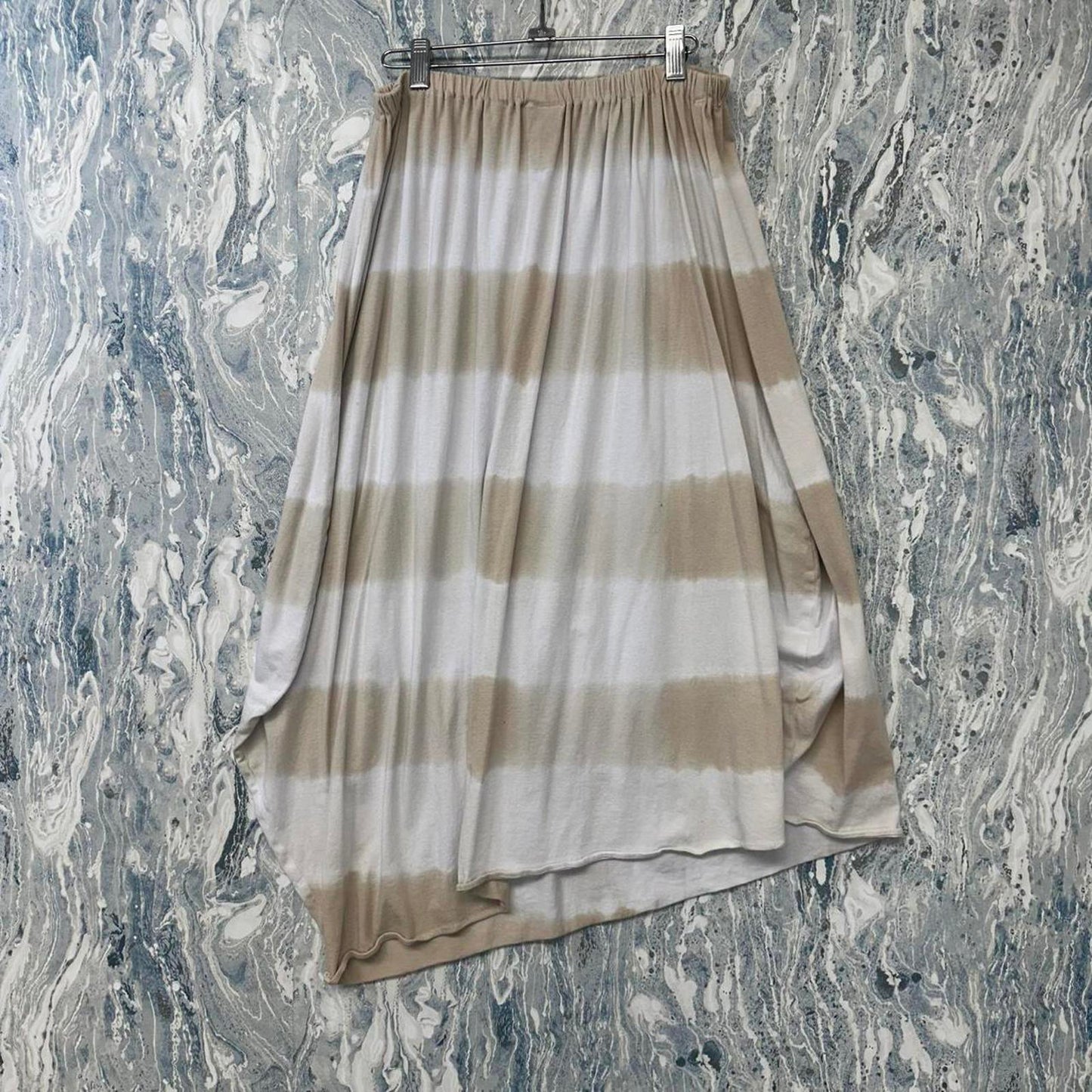 KL Playwear Casual Tan & White Maxi Skirt (One Size)