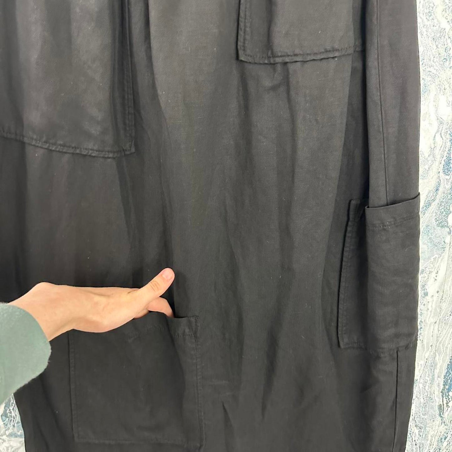 Designer Bodil Boho Black Maxi Skirt (S)