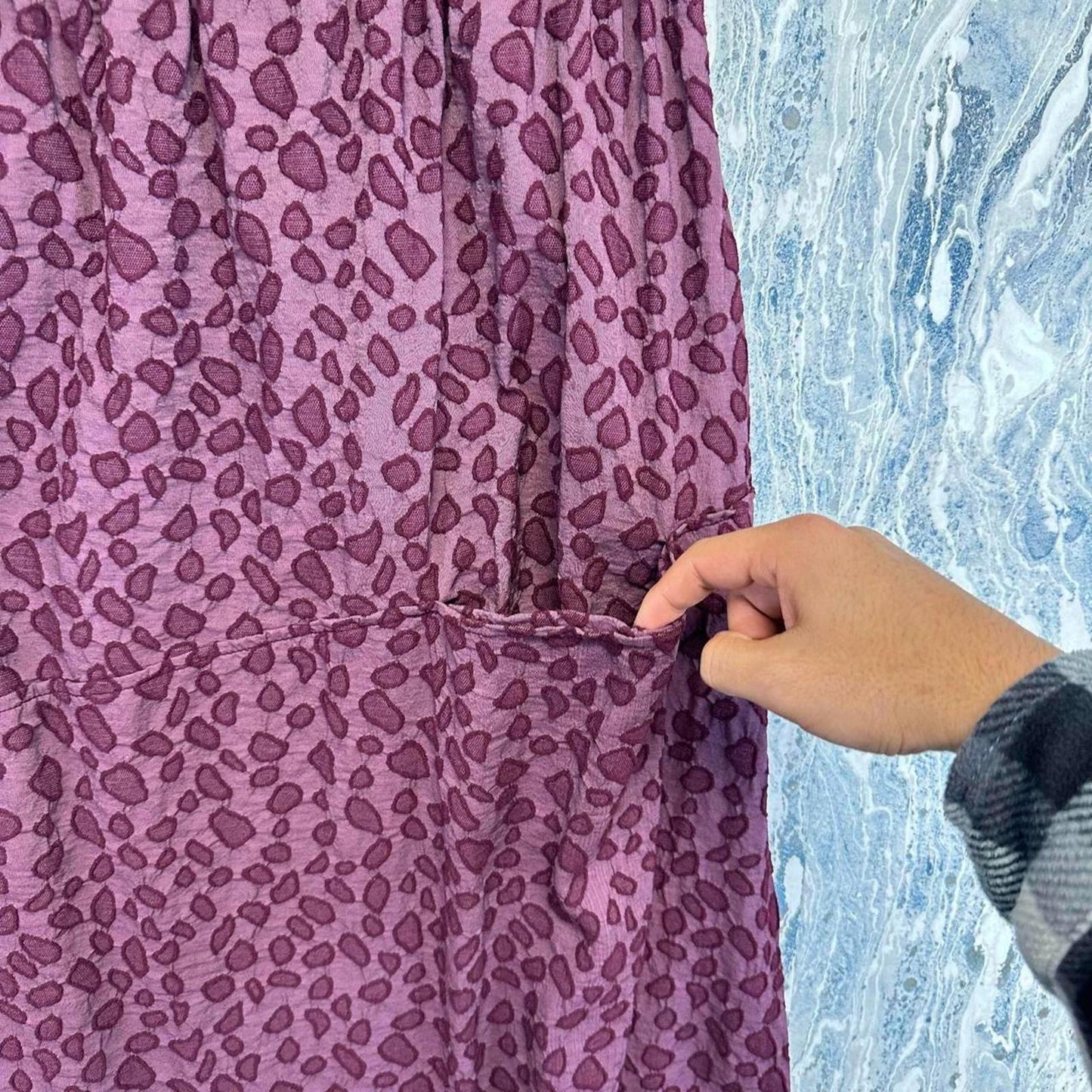 Bodil Boho Wine Patterned Women's Maxiskirt (L)