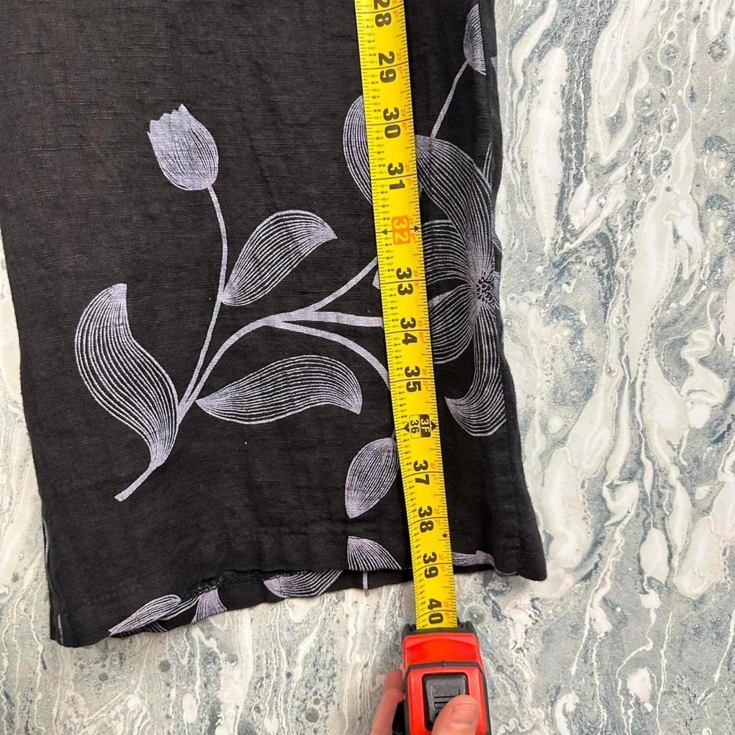 Indie black floral printed pants (S/M)