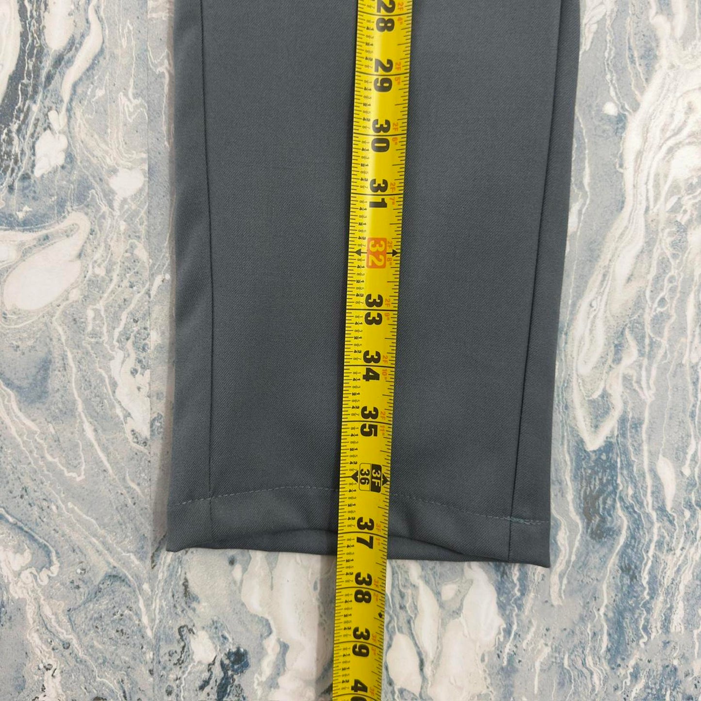 Designer Preppy Blue Grey Tailored Trousers (S)