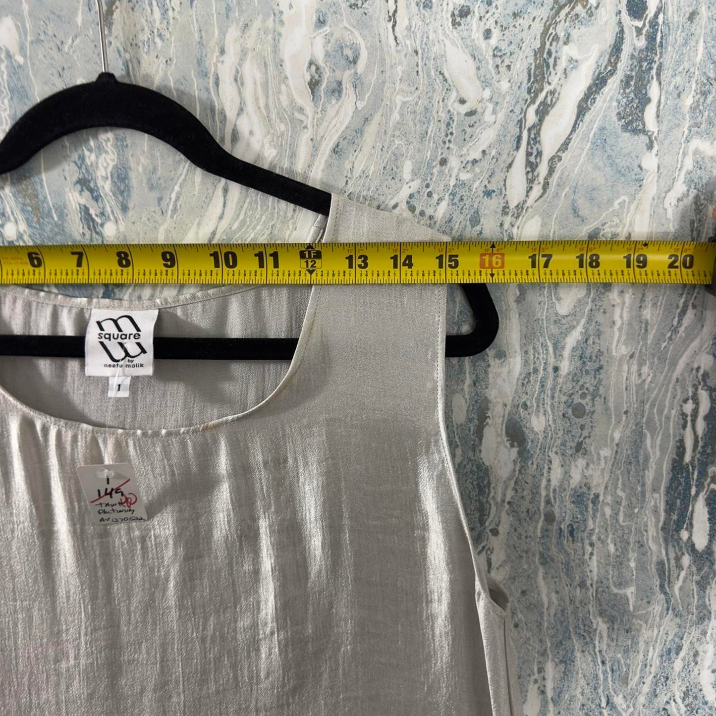 Designer Chic Silver Sleeveless Tank Top (1)