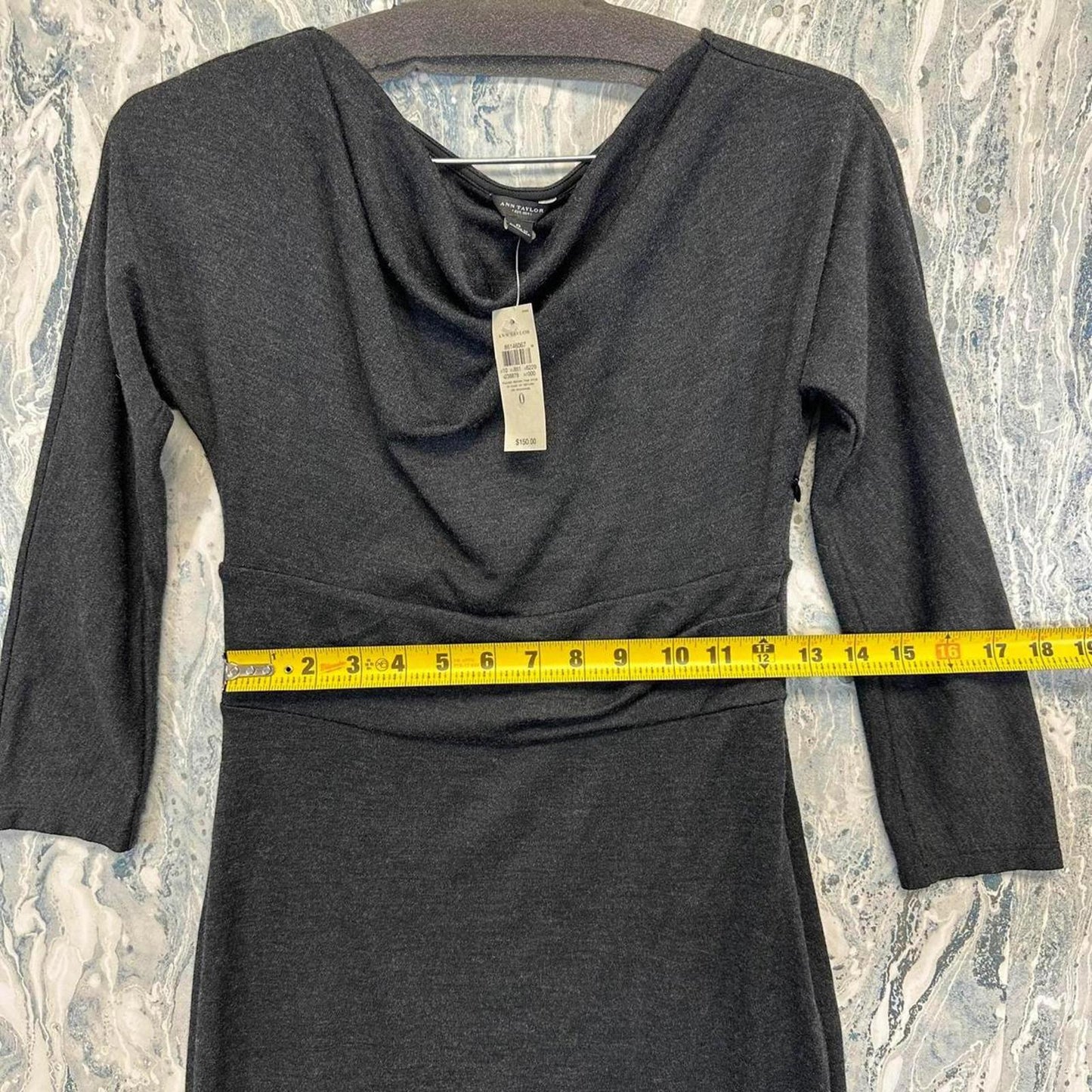 Black Charcoal Cowl Neck Midi Dress (0)