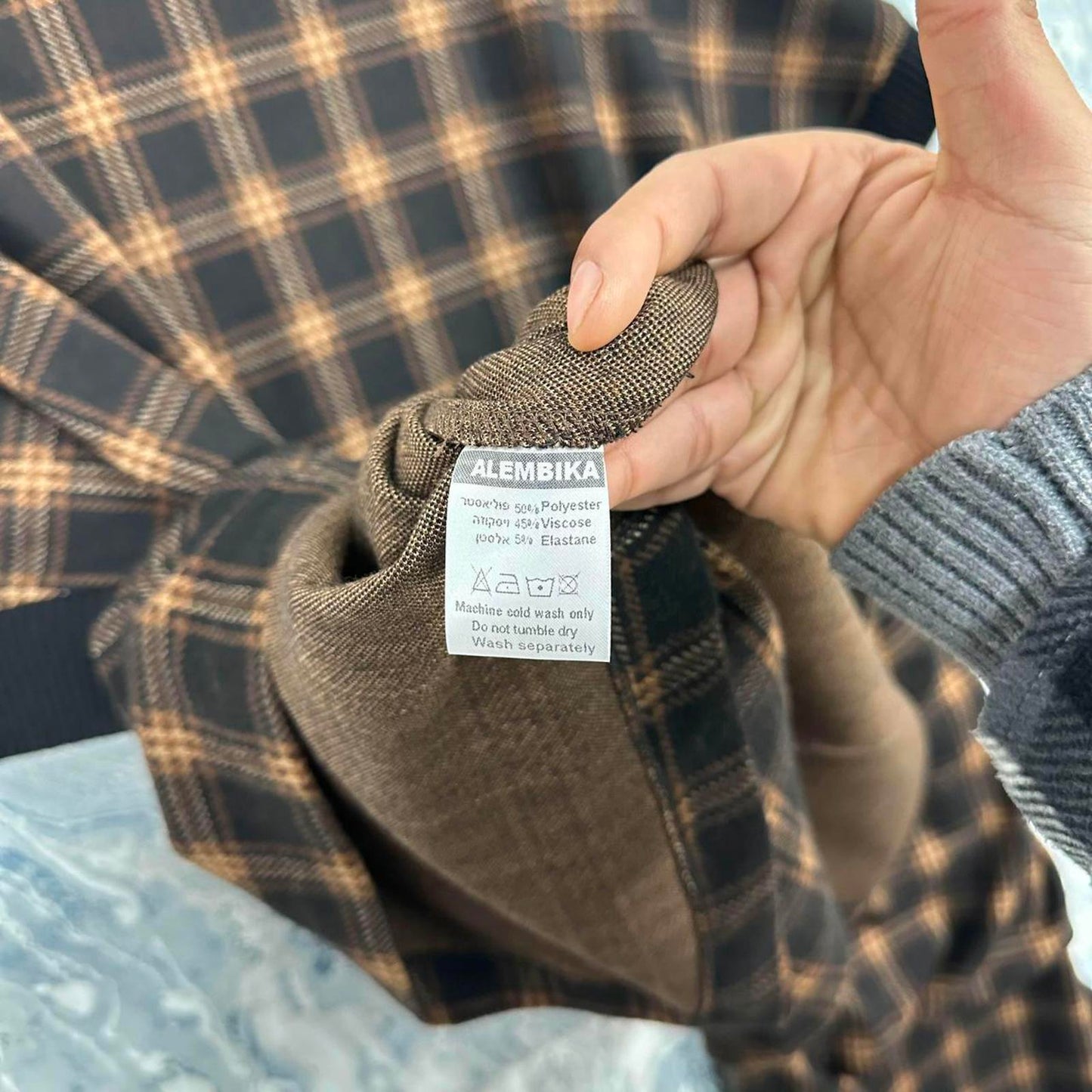 Brown & Black Plaid Indie Cardigan (XS)