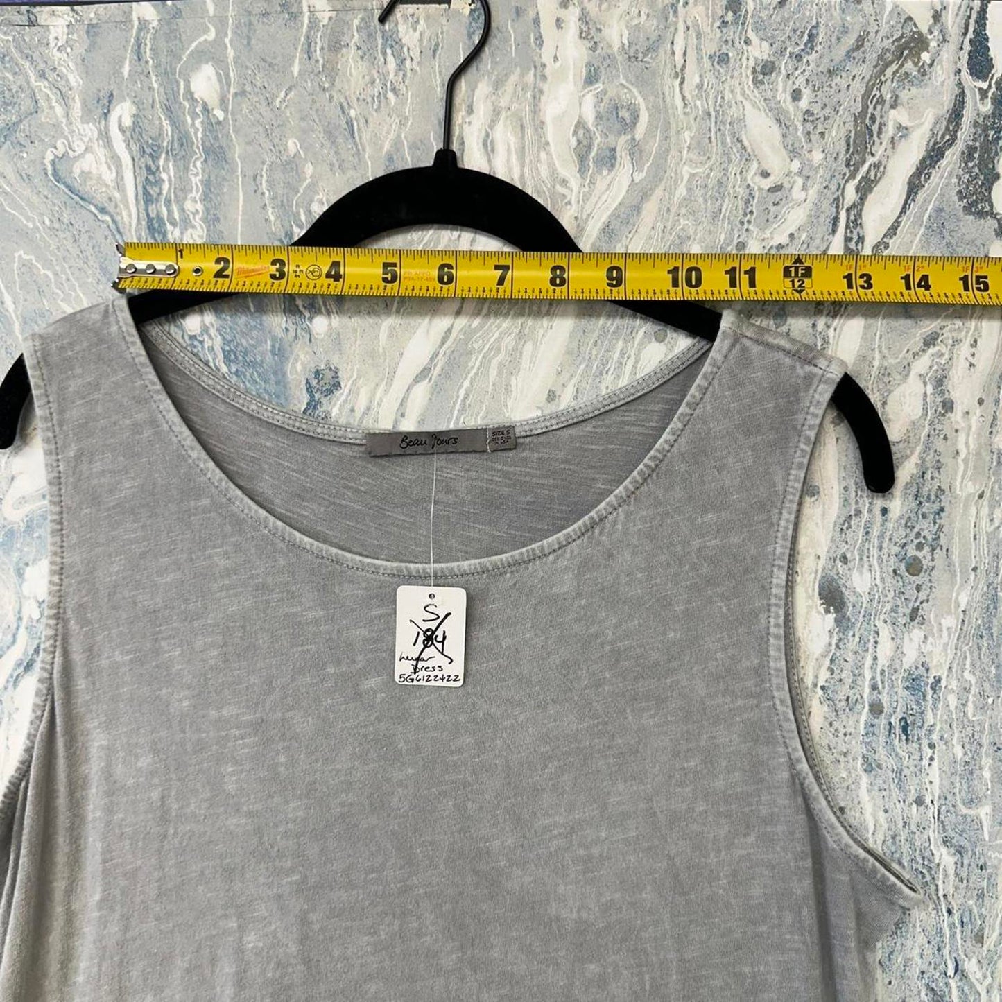 Beau Jours Designer Gray Sleeveless Dress (S)