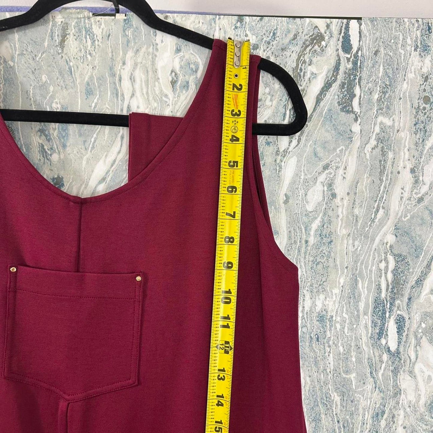 Designer Burgundy Sleeveless Jumpsuit w belt (M/L)