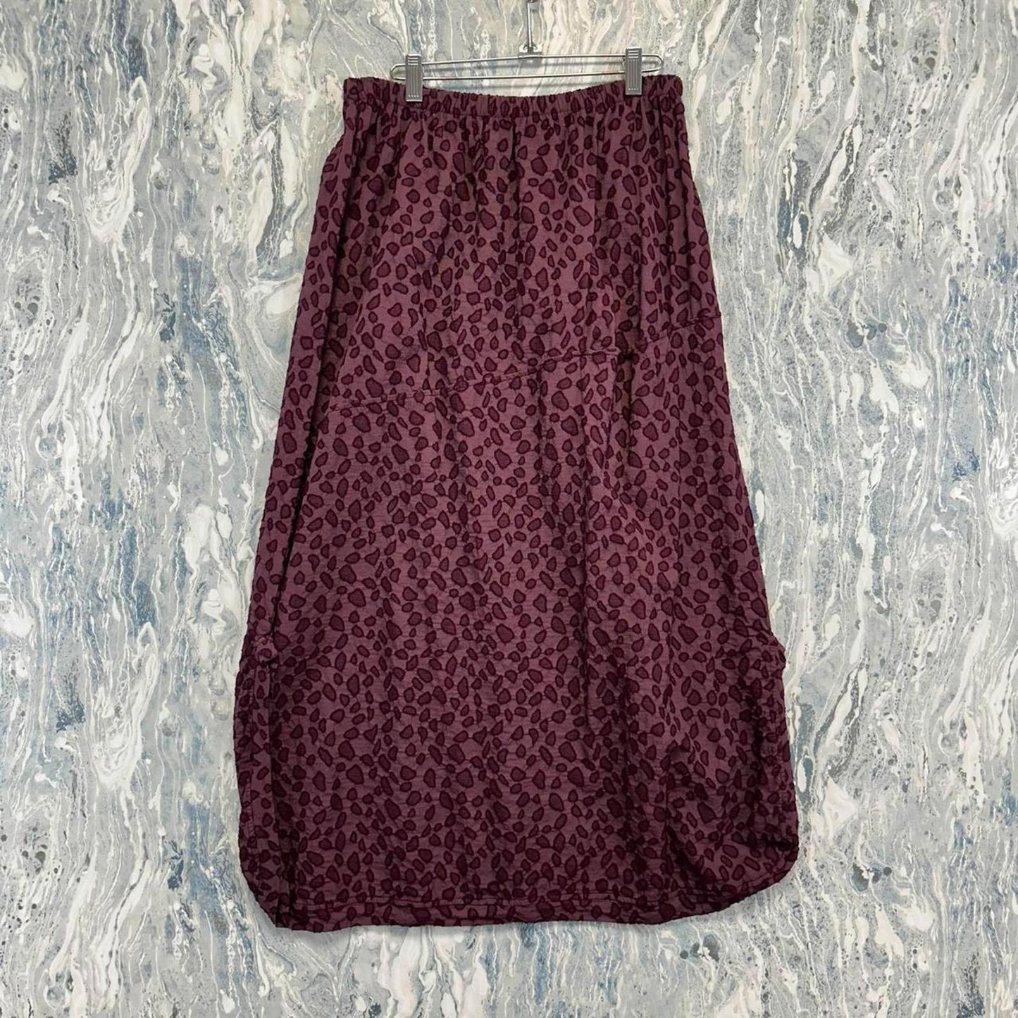 Bodil Boho Wine Patterned Women's Maxiskirt (L)