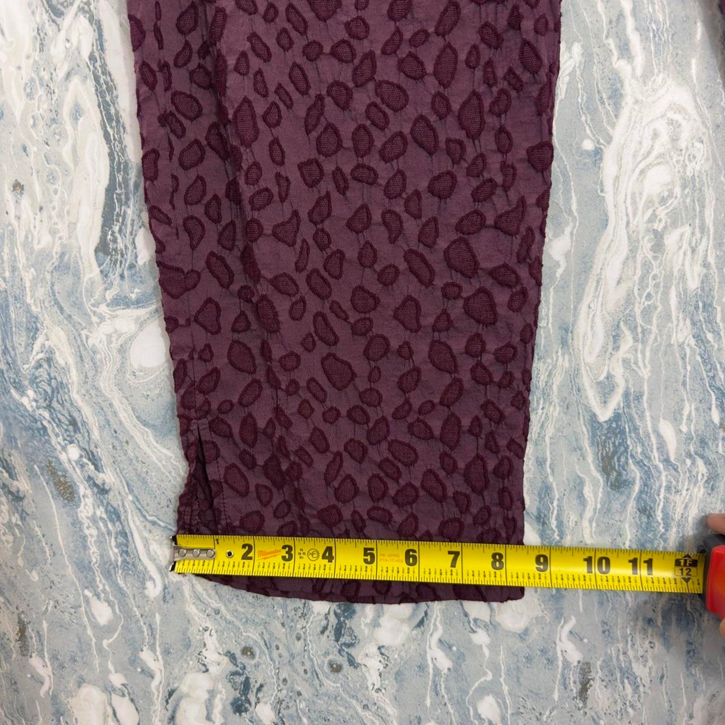 Vintage Styled Wine Red Leopard Print Pants (L)