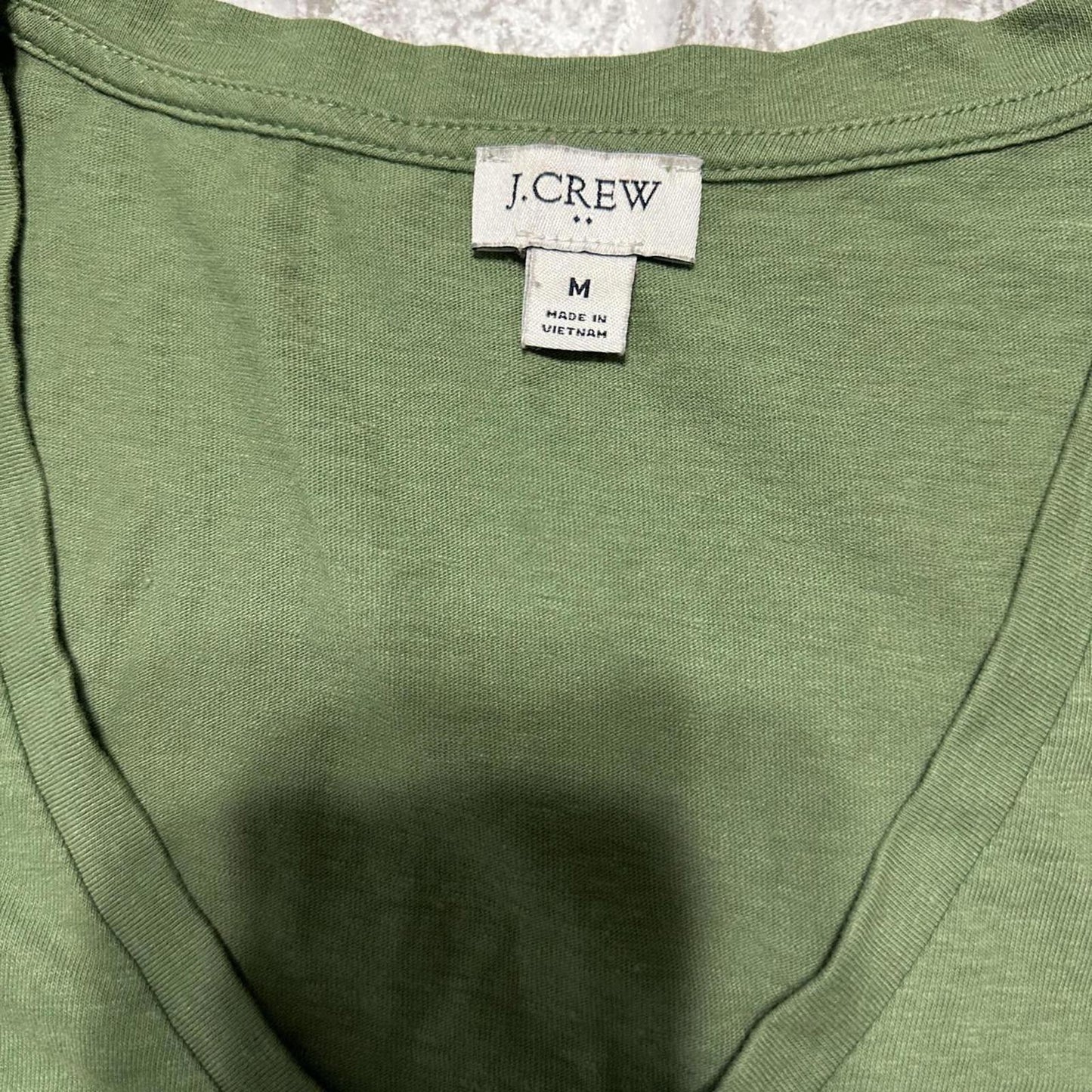 JCrew Minimalist Green V Neck Tank Top (M)