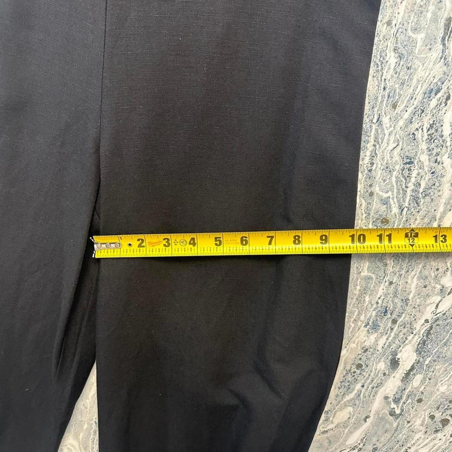 black wide leg trouser pants (S)