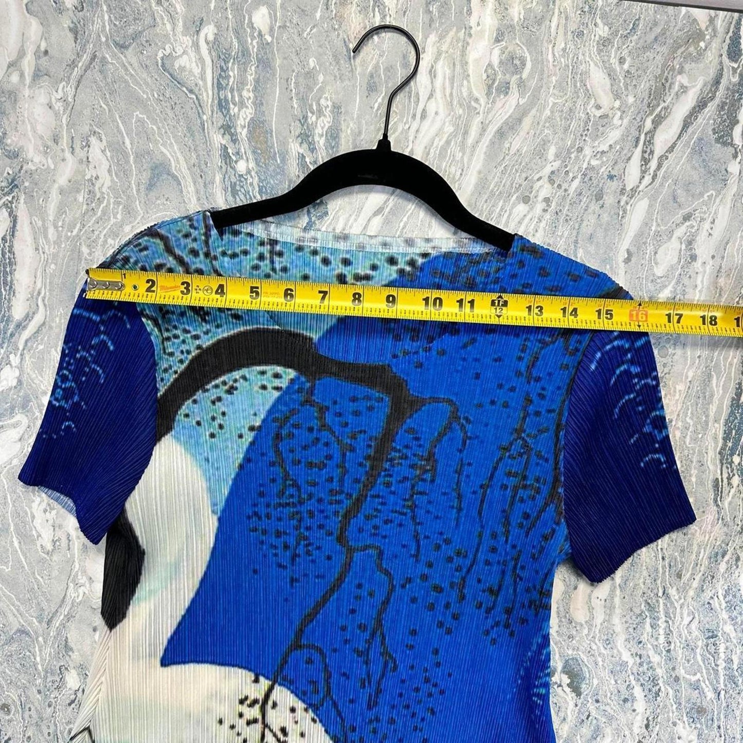 Blue Printed A-Line Dress (One Size)
