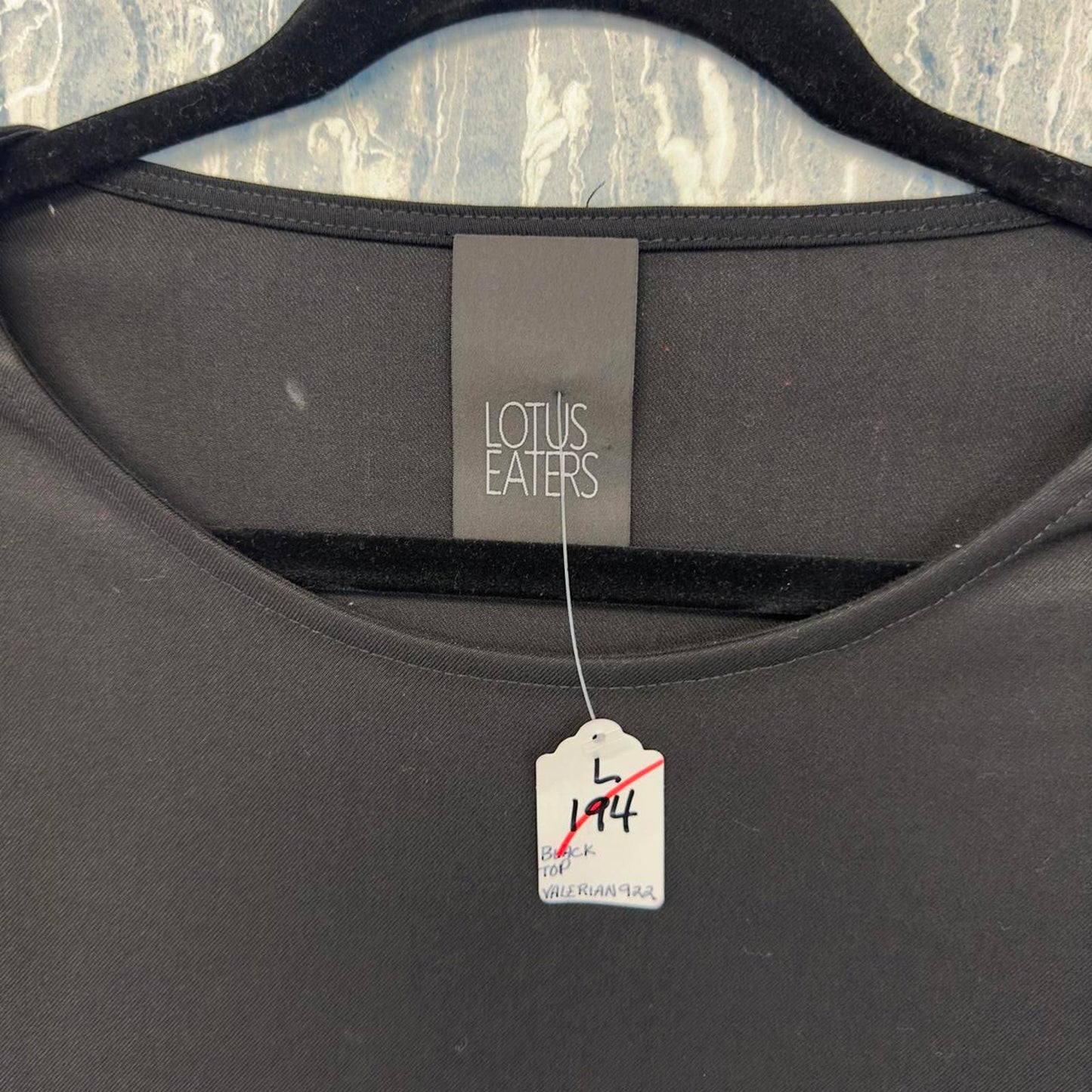 Designer Lotus Eaters Black Oversized Long Sleeve Top (L)