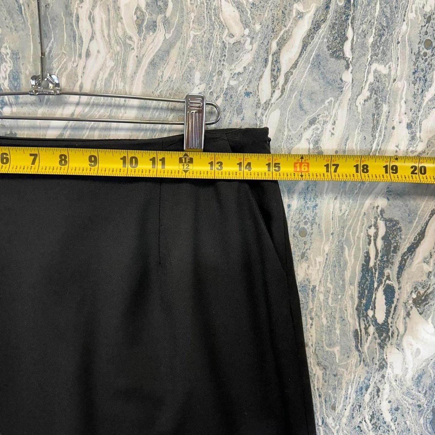 Black Midi Pencil Skirt (M)