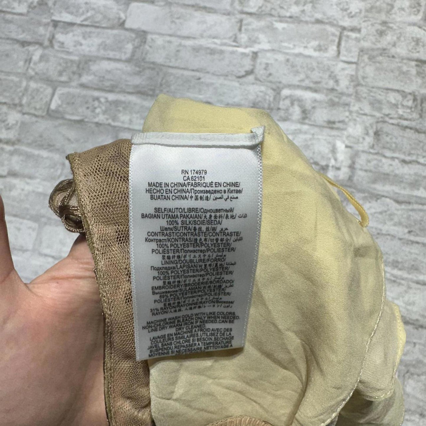 Boho Vintage Styled Silk Cream Layered Halter Top (S)