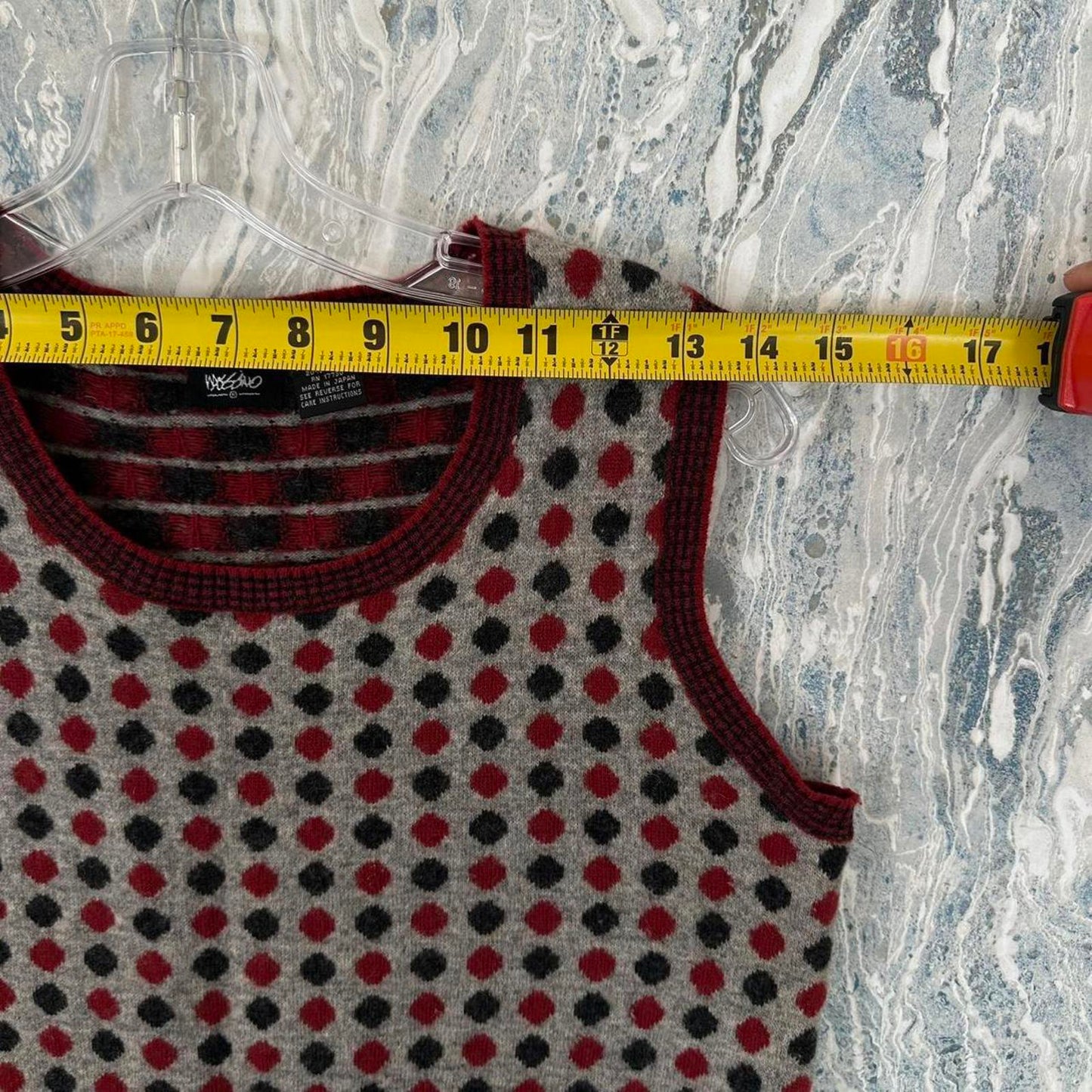 Vintage Whimsygoth Wool Polka Dot Preppy Sweater Vest (M)