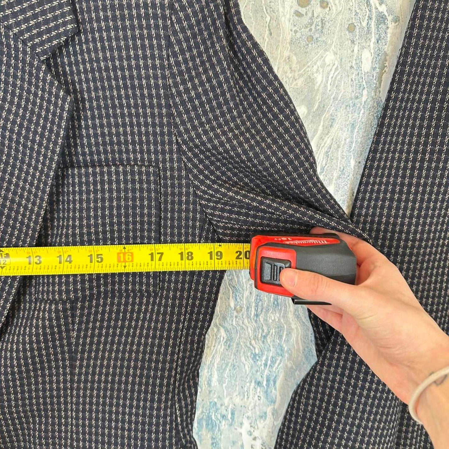 Preppy Black Houndstooth Blazer and Skirt Set (8)