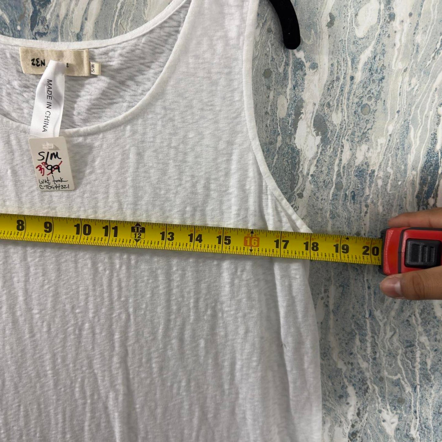 Minimalist White Sleeveless Tank Mini Dress (S)