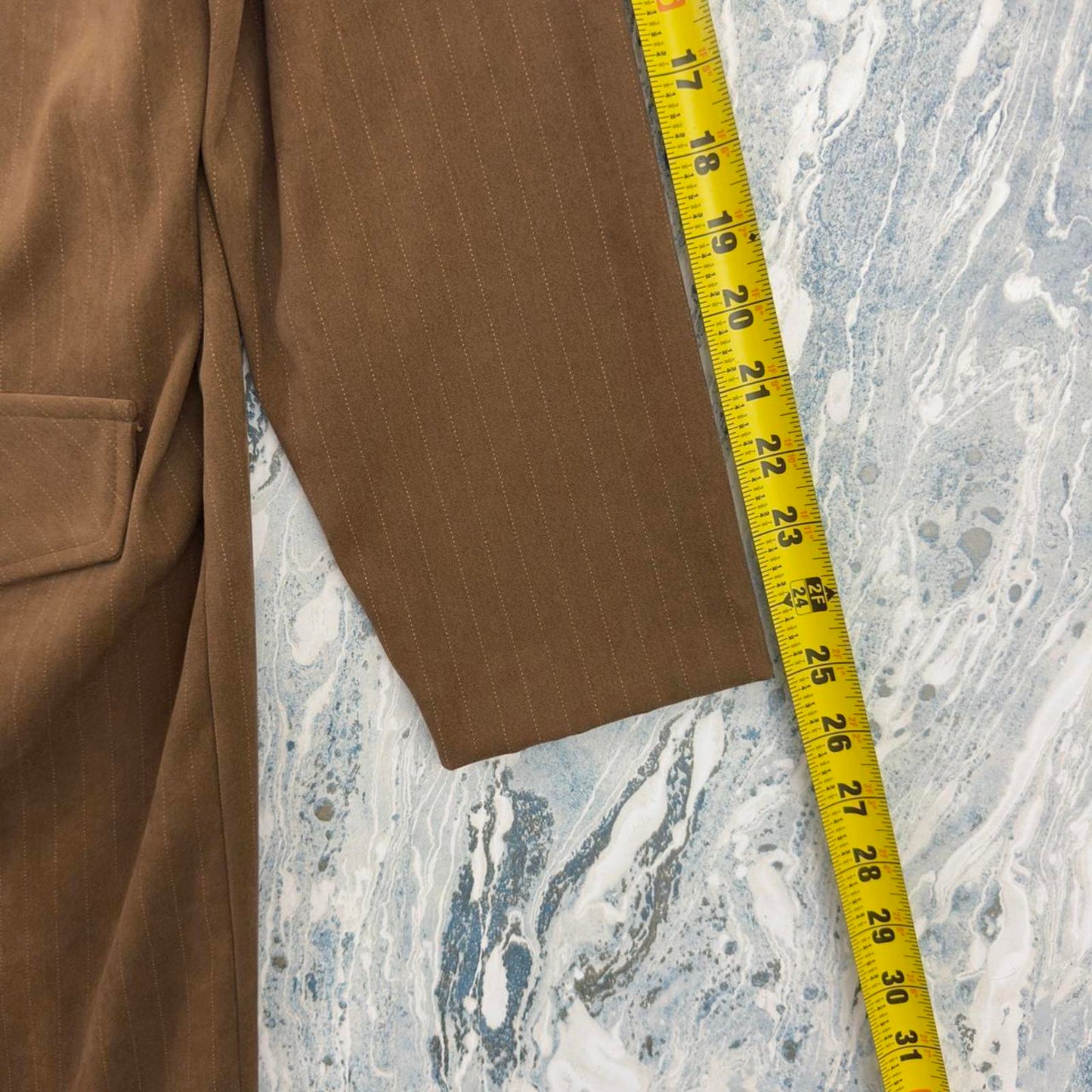 Brown Vintage Longline Twee Button-Up Dress (14)