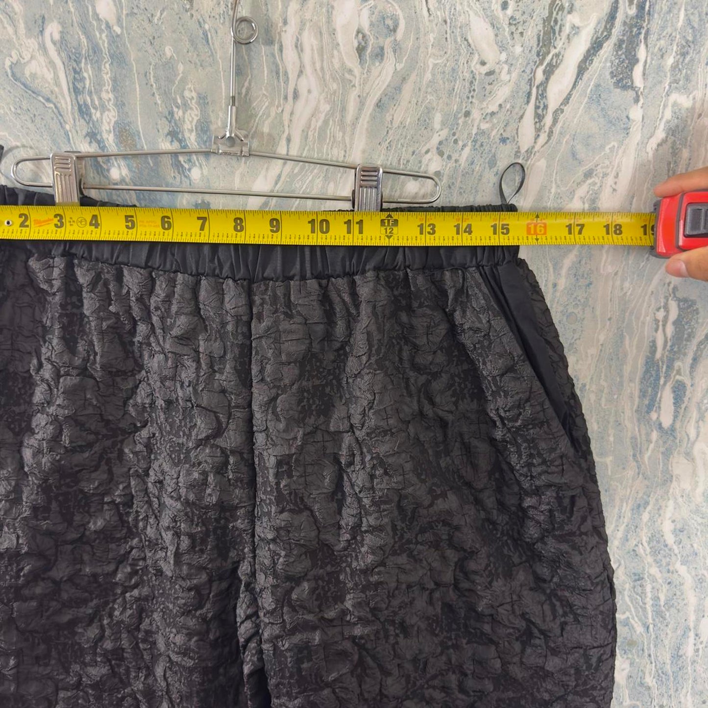 Vintage Textured Black Trousers (XL)