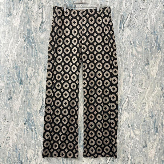 Retro indie geometric polka dot pants (4)