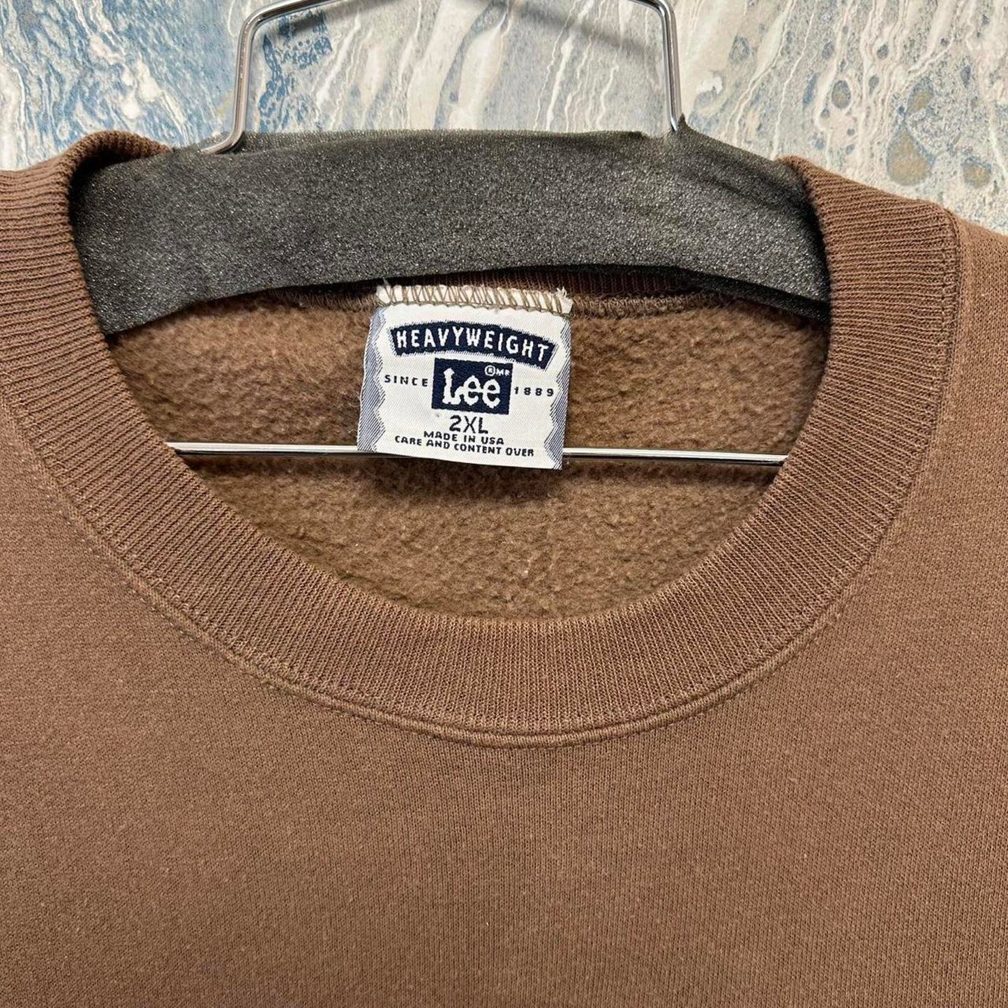 LEE Heavyweight Brown Crewneck Sweatshirt (2XL)