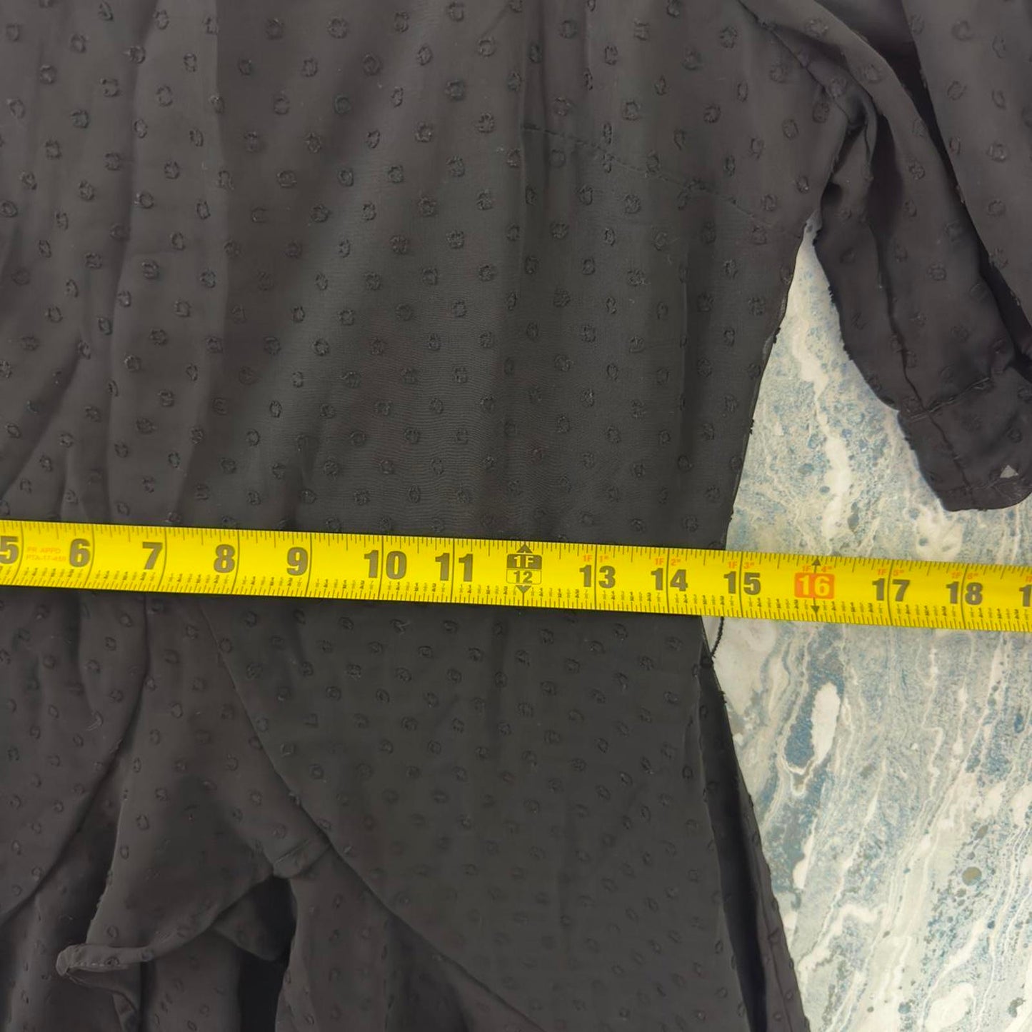 Trixxi Whimsygoth Black Ruffled Mini Dress with Puff Sleeves (L)