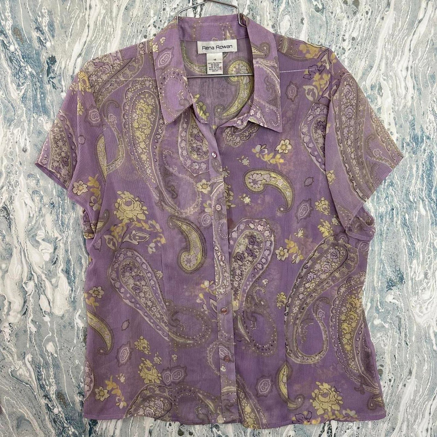 Light Purple Paisley Skirt Suit Set (14)