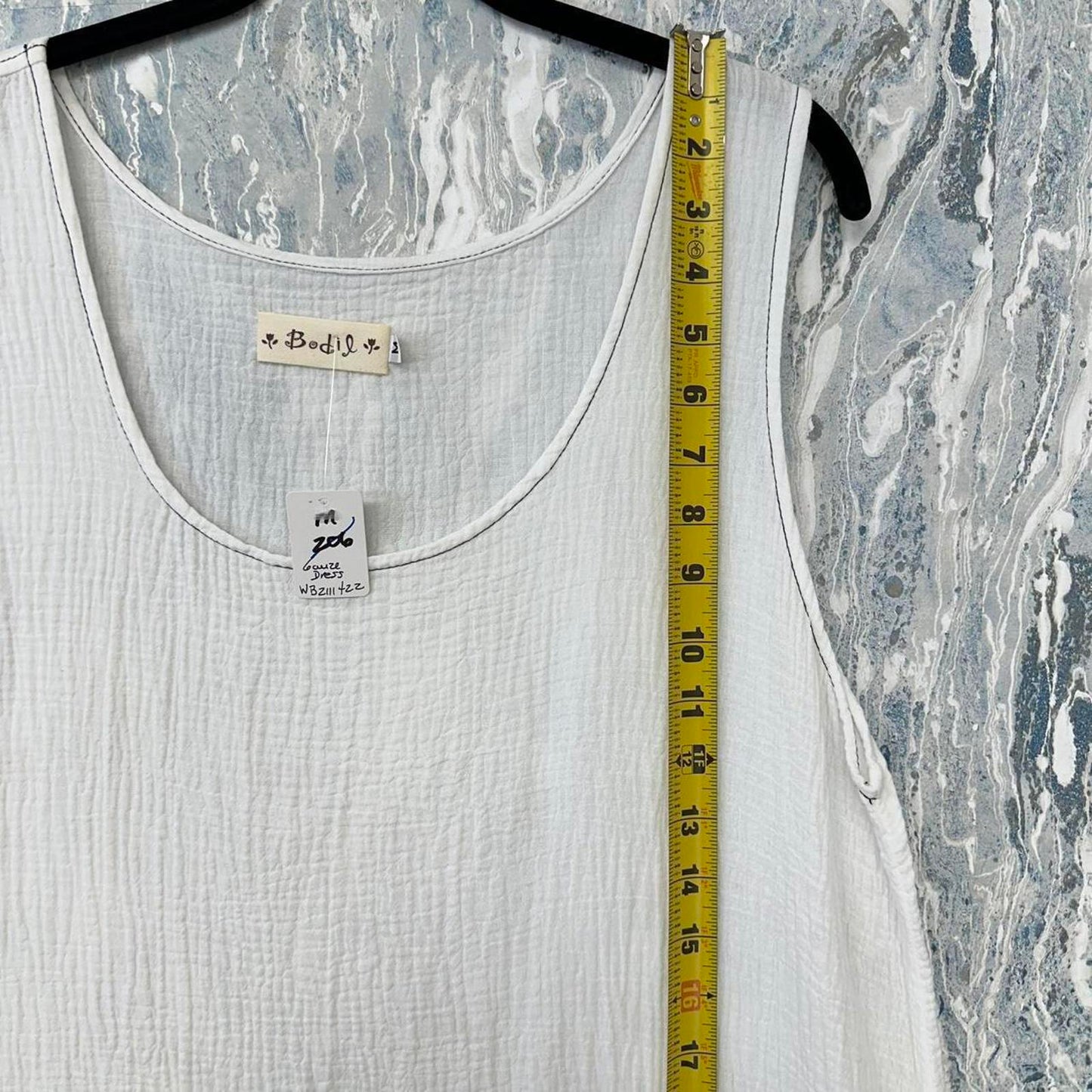 Bodil Boho White Sleeveless Maxi Dress (M)