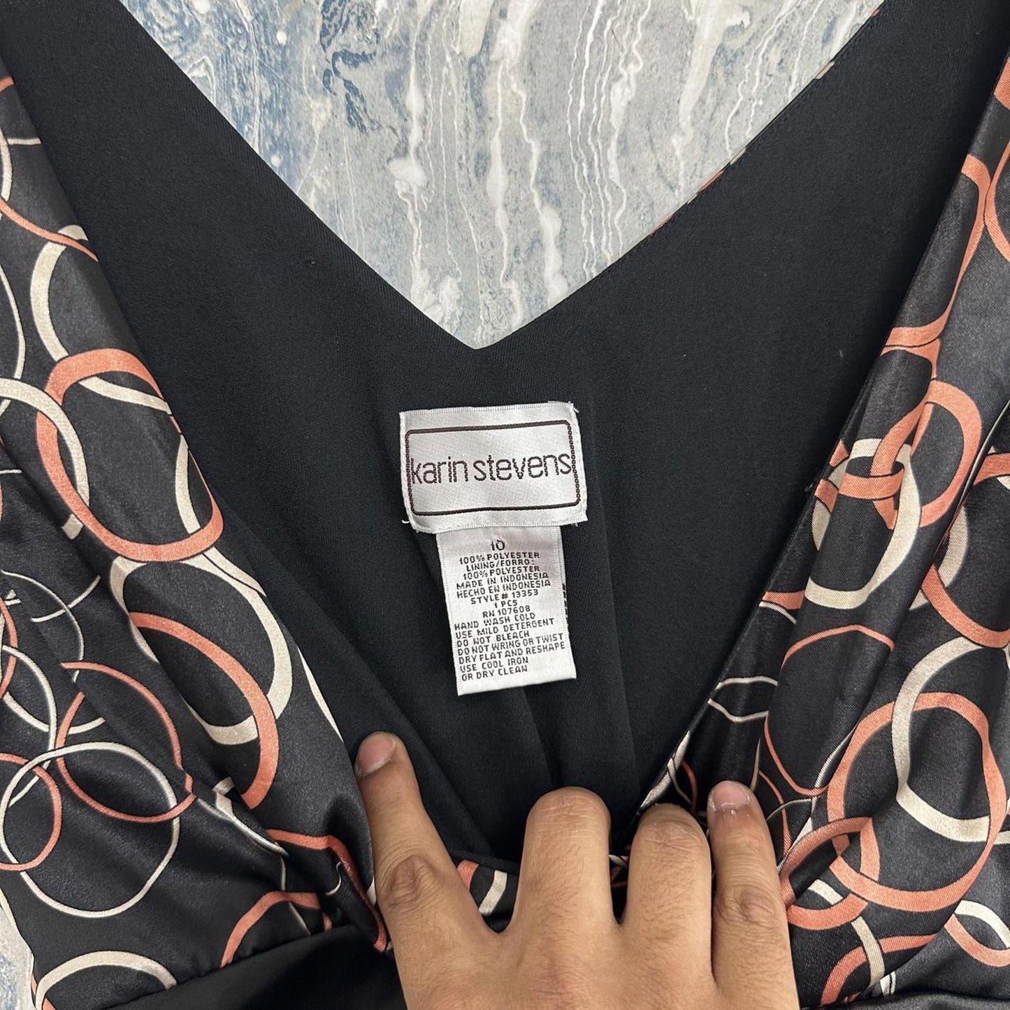 Vintage Boho Black and Copper Pattern Maxidress (10)