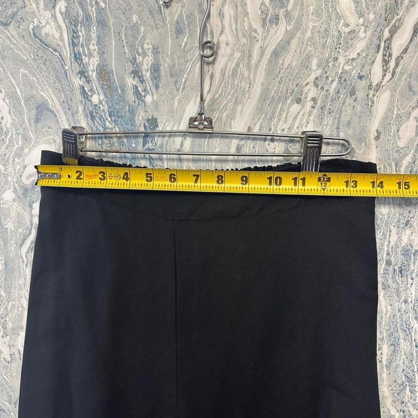 black wide leg trouser pants (S)