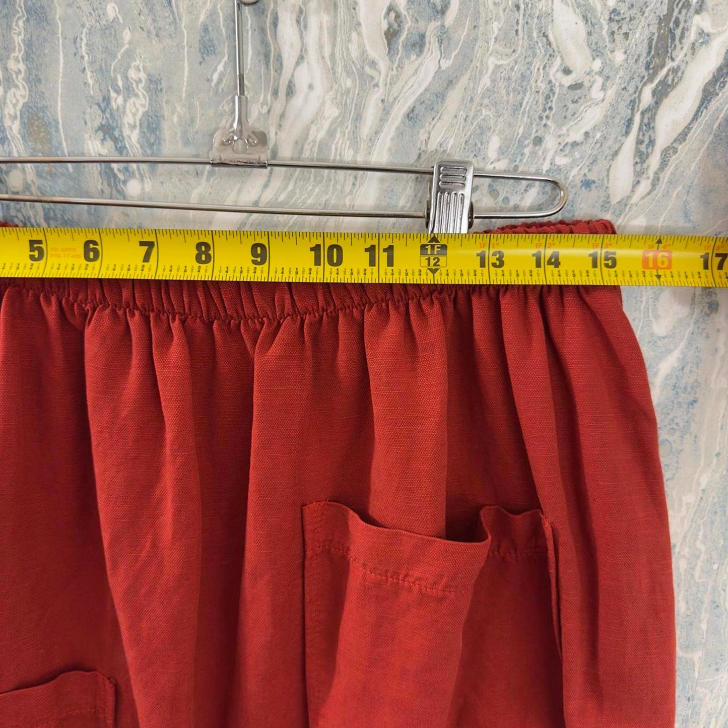 Designer Bodil Rust Red Pocket Maxi Skirt (XL)