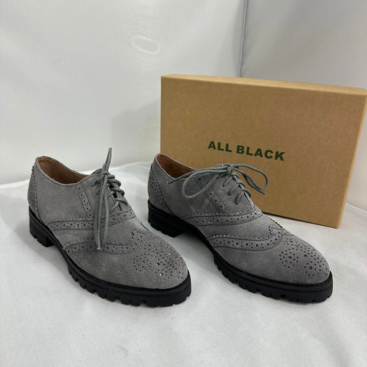 All Black Gray Suede Brogues (6)