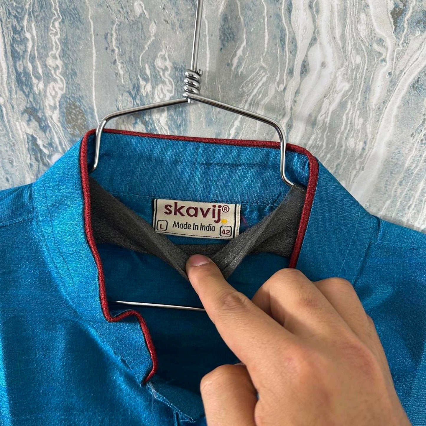 Classic Blue Indian Kurta (L)