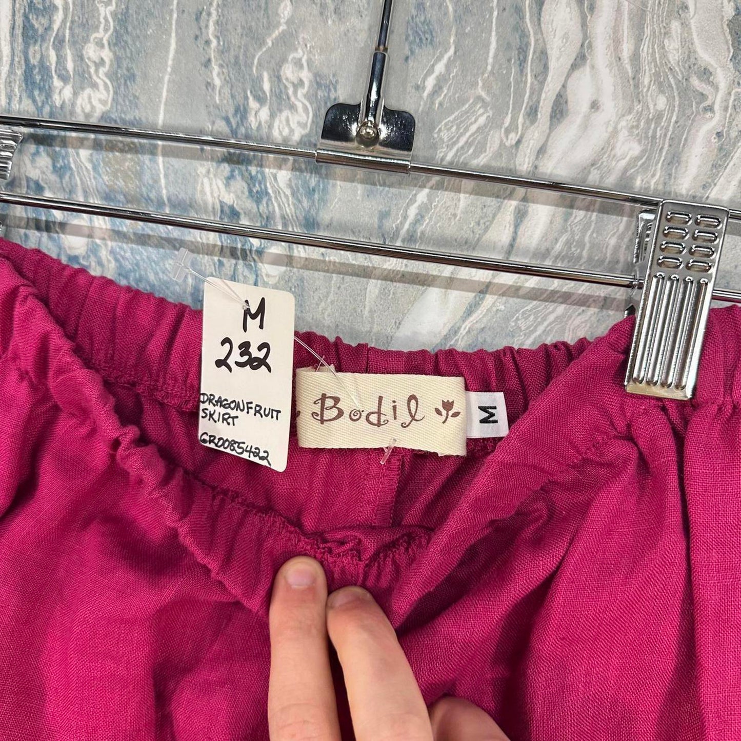 Boho Pink Floral Tiered Maxi Skirt (M)