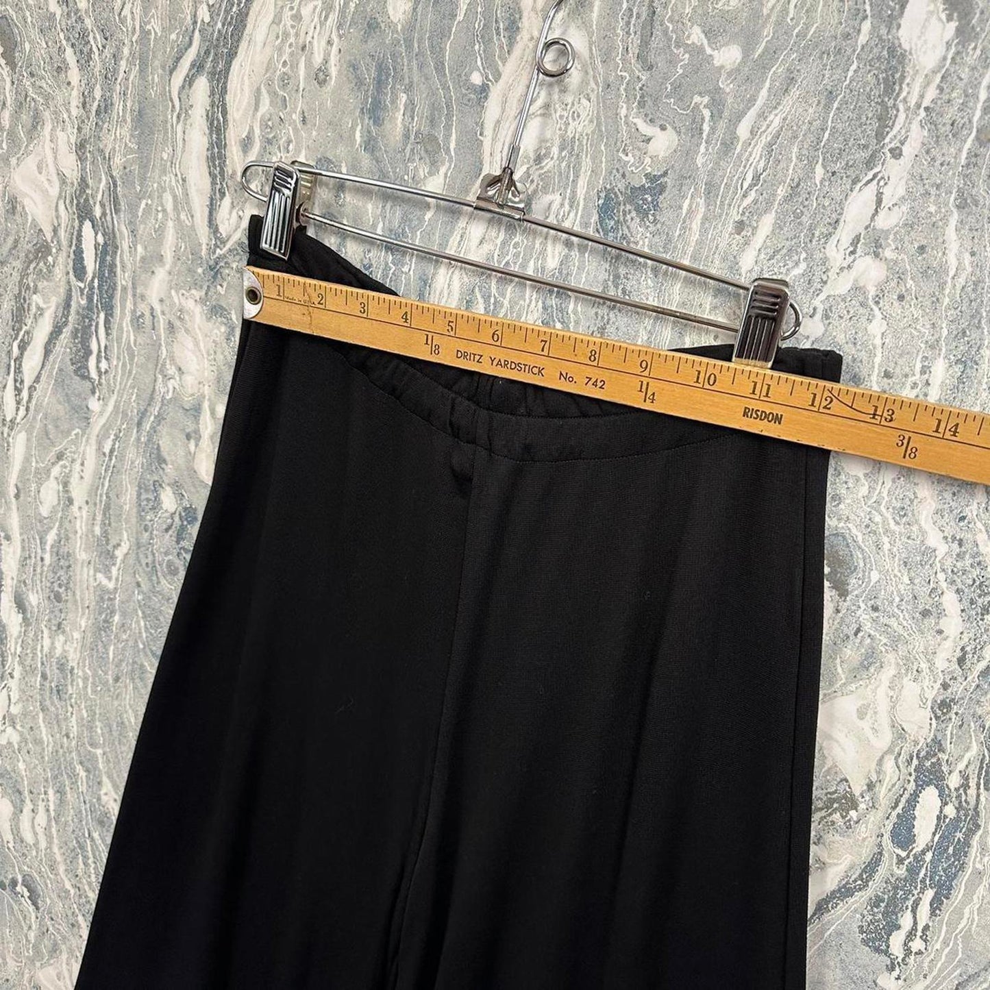 Minimalism black wide leg lounge pants (1)