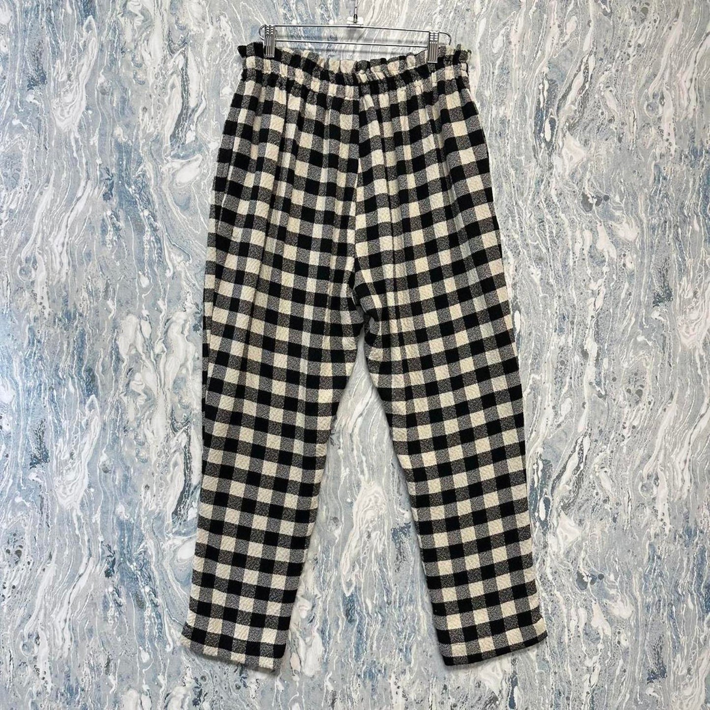 Designer minimalism plaid checkered pants (2)
