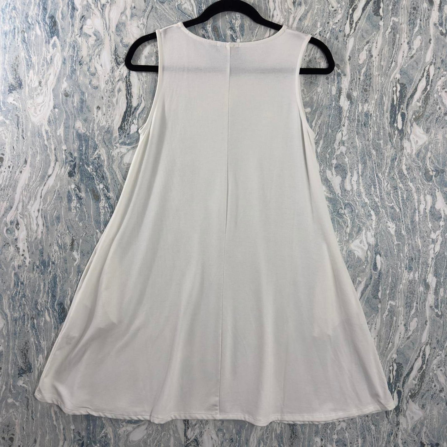 Designer White Sleeveless Tank Top Dress(S)