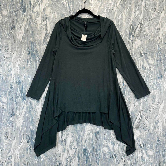 Asymmetric Green Tunic Top (O)