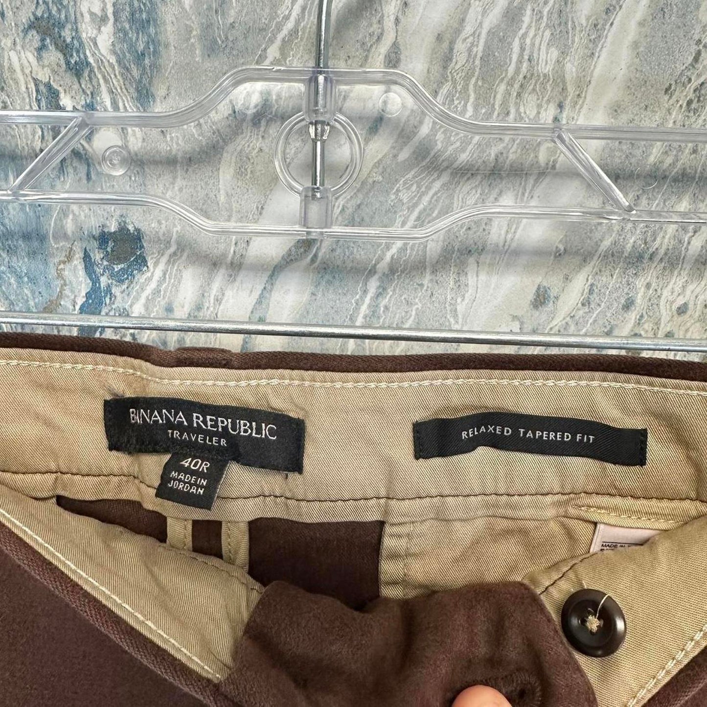 Minimalist Banana Republic Brown Khaki Trouser Pants (40)