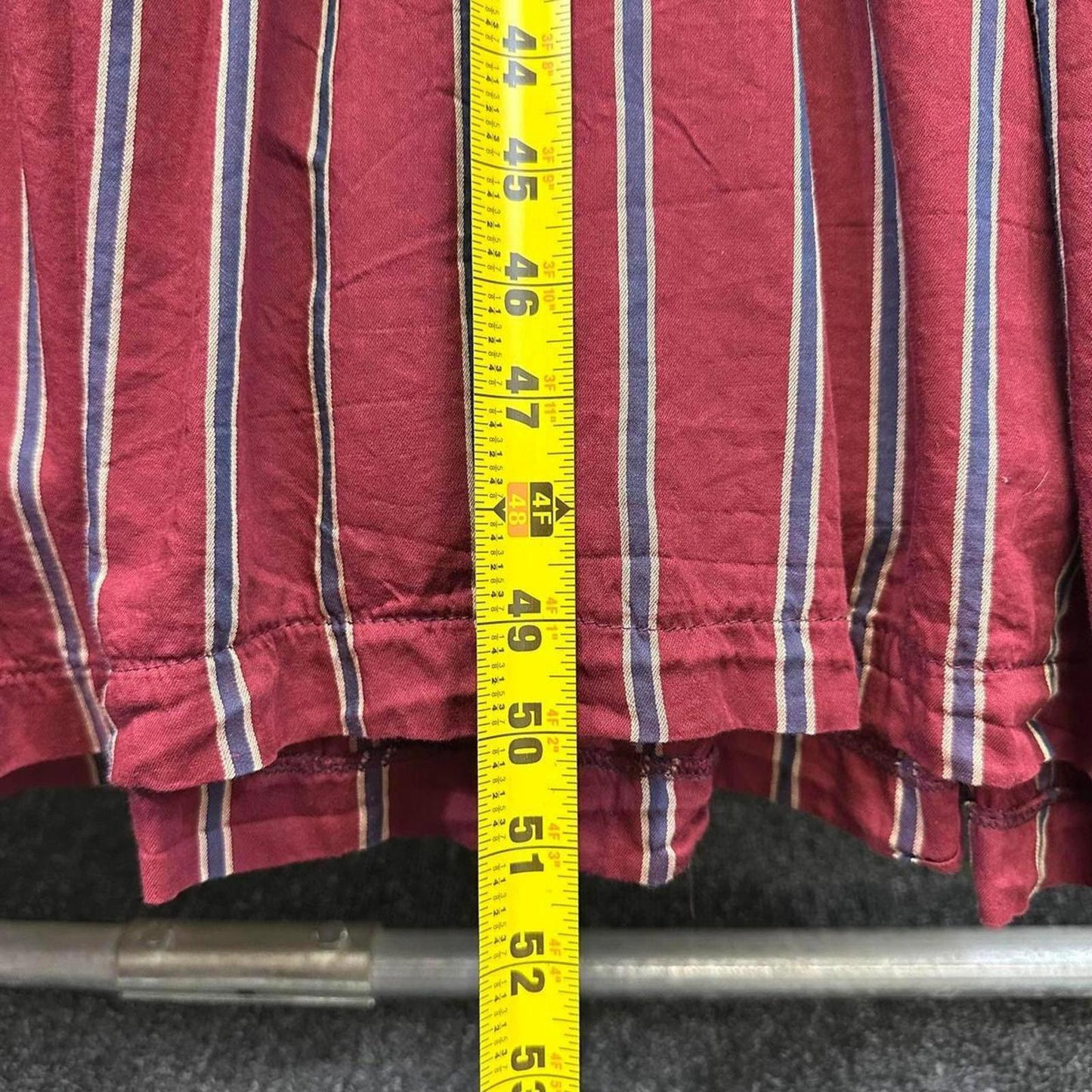 Maroon Striped Tiered Dress (M)