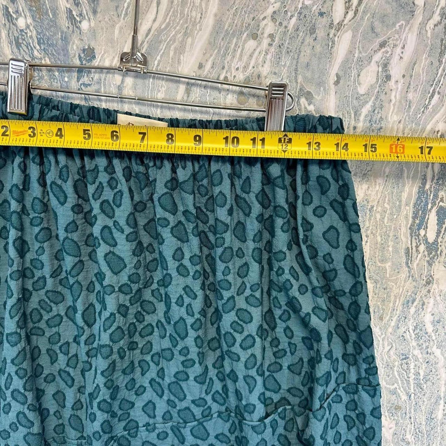 Indie Blue Leopard Print Maxi Skirt (L)