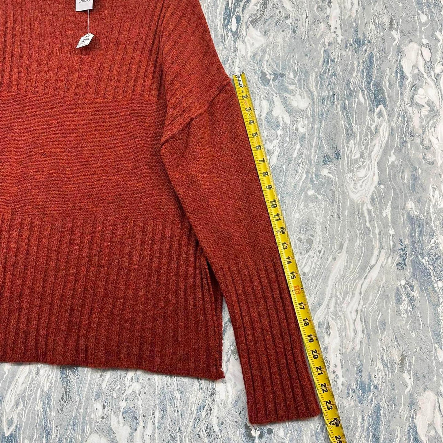 Rust Ribbed Knit Sweater (M)