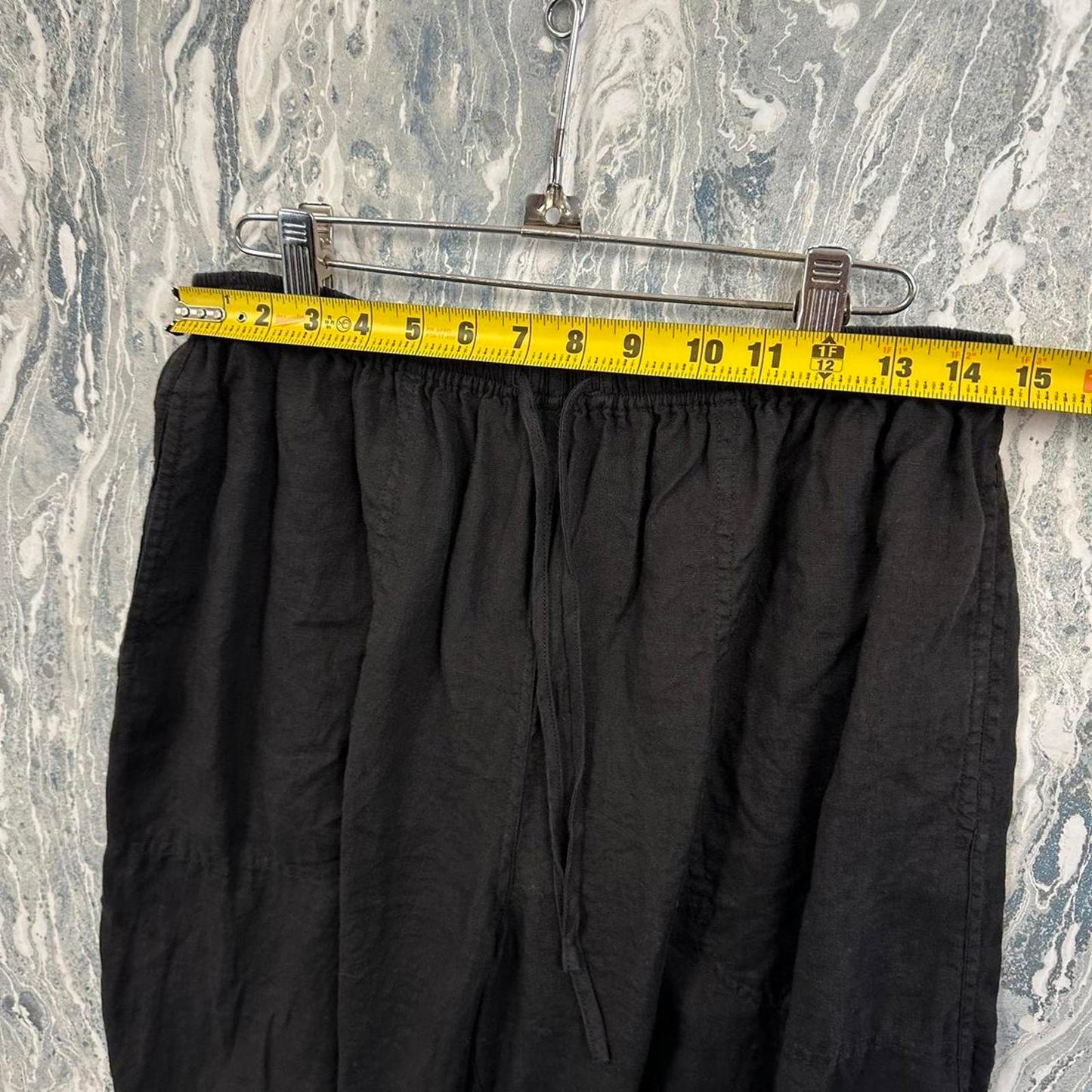 Minimalism black wide leg lounge pants (L/XL)