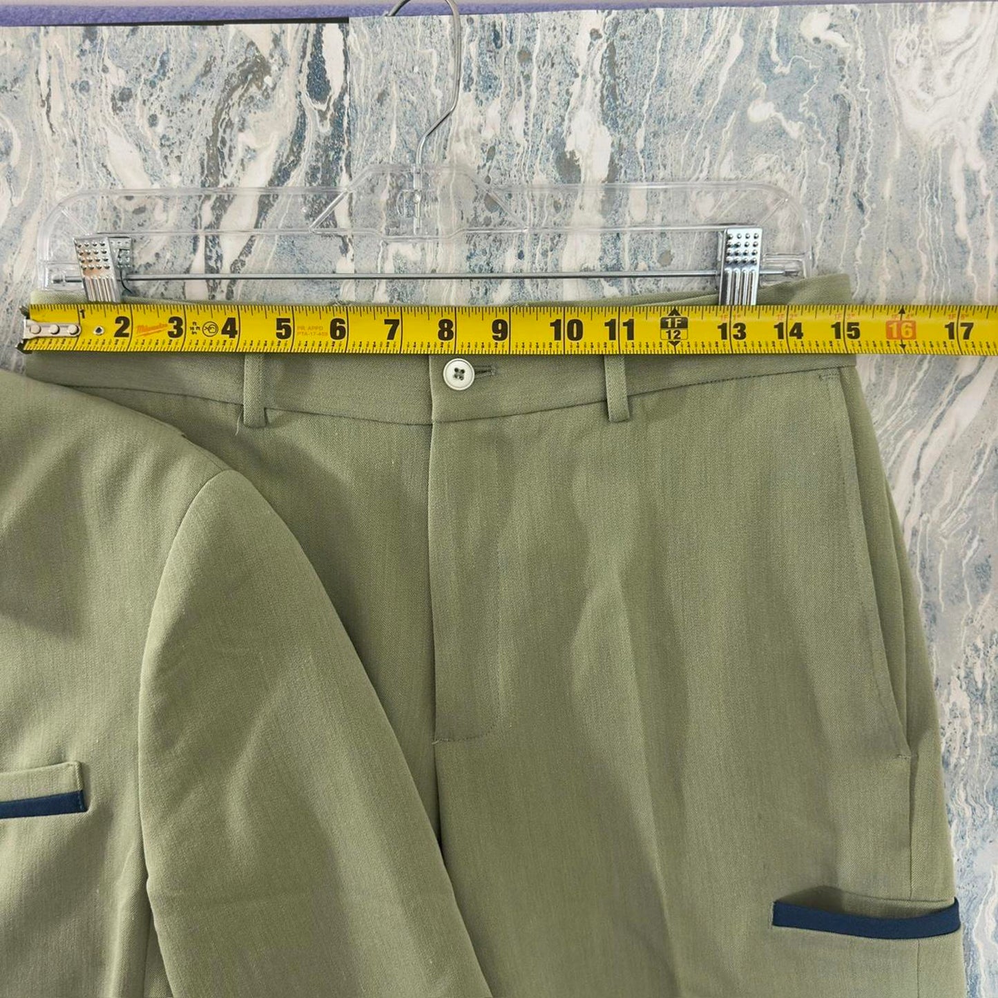 Preppy Sage Green Short Sleeve Blazer & Shorts Suit Set (S)