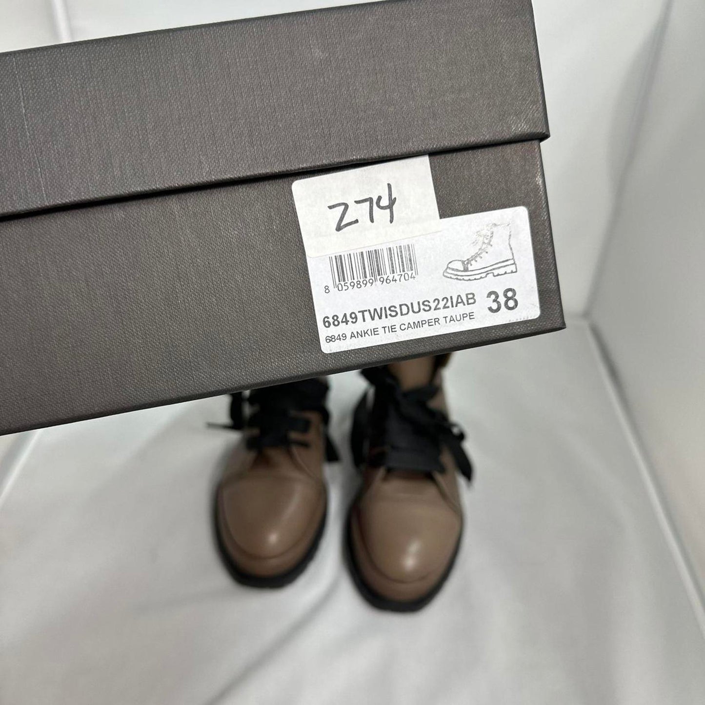 Tan Leather Lace-Up Combat Boots (7)